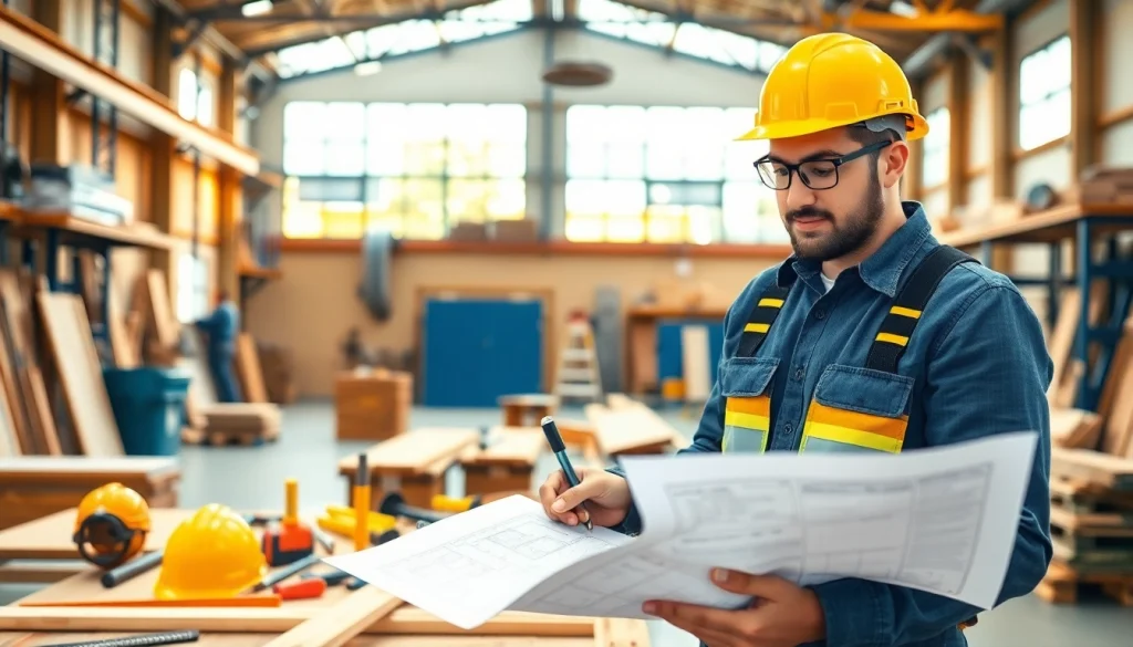 Construction trade schools in texas feature students learning in a hands-on training facility with equipment.