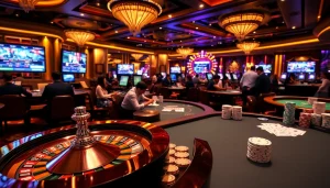 Engaging scene of gambling featuring 상품권소액결제 at a vibrant casino.