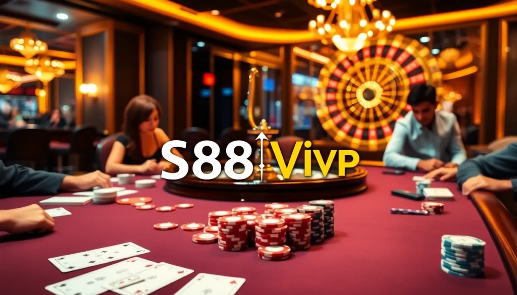 Experience the thrill of s88 vip poker at a luxurious casino table.