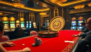 Experience the thrill of playing at kk win casino with luxury tables and vibrant slot machines.