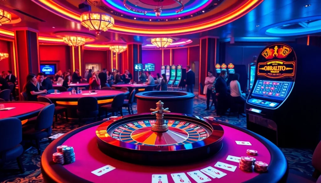 Rasakan sensasi di OBRALTOTO dengan meja kasino mewah dan mesin slot yang meriah.