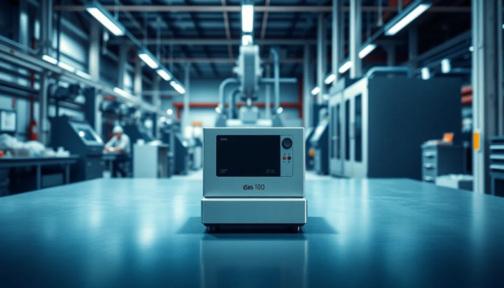 Showcase of das 140 technology in a modern industrial setting highlighting its features.