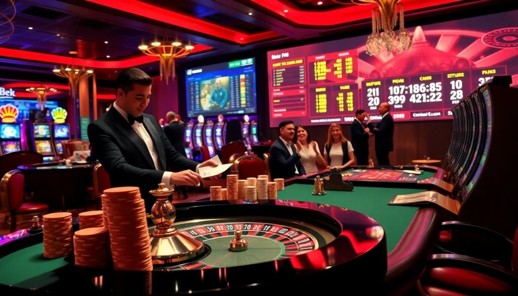 Experience thrilling gameplay at shbet800 com with a vibrant casino scene full of excitement and luxury.