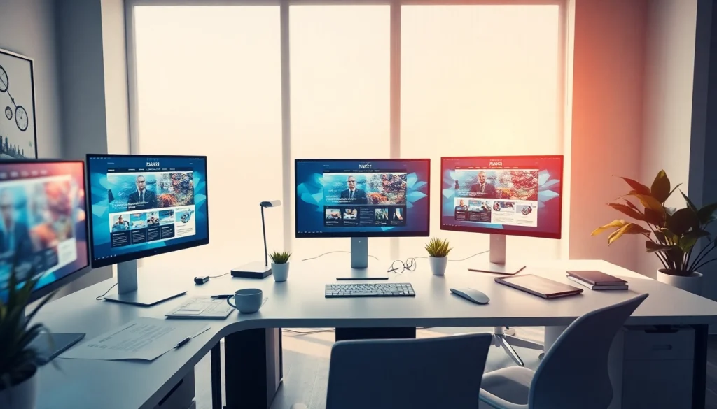 Professional web design studio showcasing innovative website design solutions for thiết kế web.