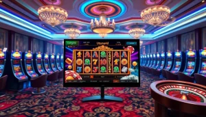 Berinteraksi dengan pemain yang antusias melalui antarmuka login Utama4D di kasino online yang glamor.