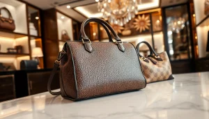 레플리카사이트에서 고급 가방을 선보이는 세련된 부티크 이미지