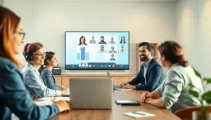 効果的なオンライン英語学習のための bizmates プランを示す魅力的な仮想教室。