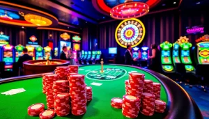 Experience the thrill of Go 88 as players engage with vibrant poker chips and roulette wheels.