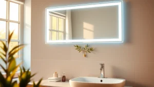 sonni badspiegel mit Beleuchtung zeigt stilvollen LED-Spiegel im Badezimmer