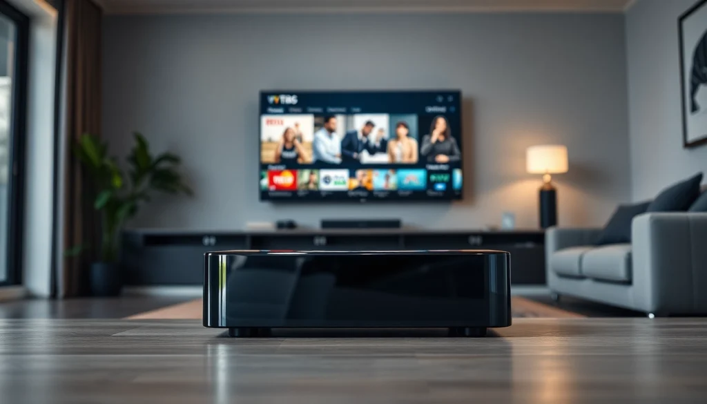 Introduce the superbox s7 max for seamless streaming in a sleek living room.