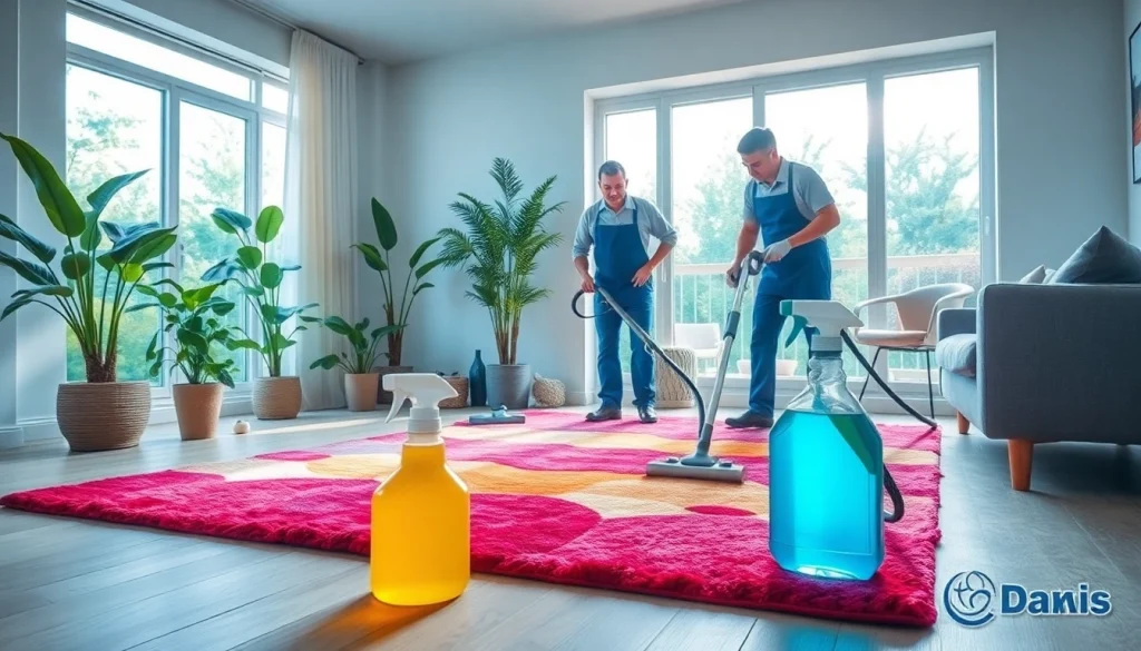Carpet cleaners Roseville CA performing a professional deep cleaning in a bright living room.