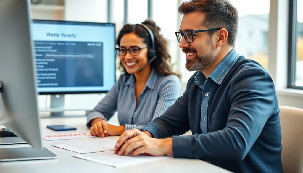 Customers share their experiences of Pretzel warranty in a professional office setting.