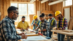 Students participating actively in a construction apprenticeship training session focused on learning techniques.