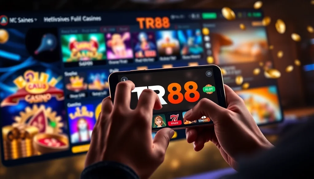Experience the excitement of TR88 with engaging casino games and seamless app interface.