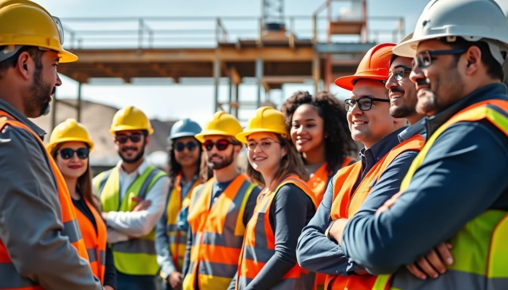 Construction safety training Colorado session with workers in safety gear demonstrating best practices.