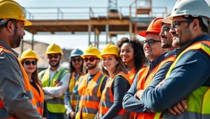 Construction safety training Colorado session with workers in safety gear demonstrating best practices.