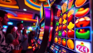 Menangkan slot deposit 1000 dengan tampilan mesin slot yang penuh warna.