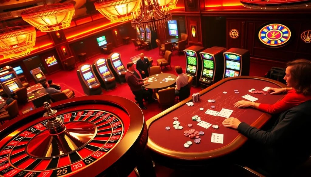 Experience thrilling gaming at https://febet8.com with vibrant casino tables, exciting players, and dynamic atmosphere.