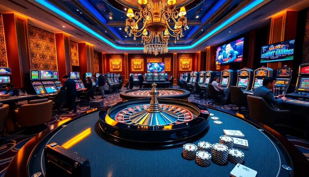 Experience the thrill of winning at https://www.bdjl.org/ in this luxurious casino scene.