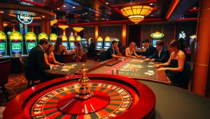 Experience excitement at SODO CASINO with players winning at roulette and poker tables.
