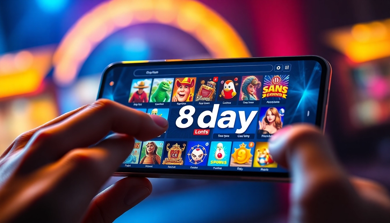 Explore the dynamic interface of cổng game 8day featuring exciting gaming options and user interactions.