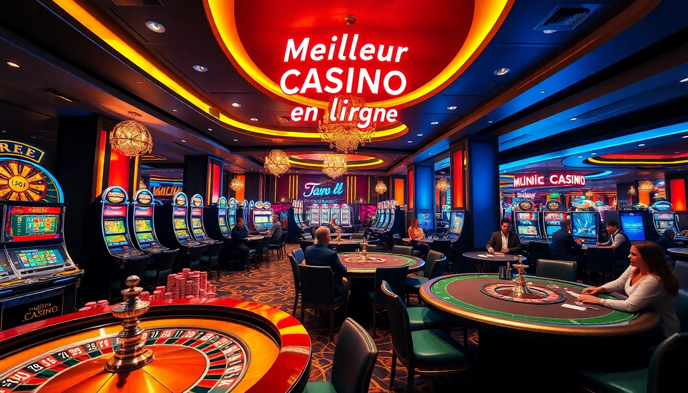Vivez une soirée de jeu excitante au meilleur casino en ligne avec des tables vibrantes et des jetons colorés.