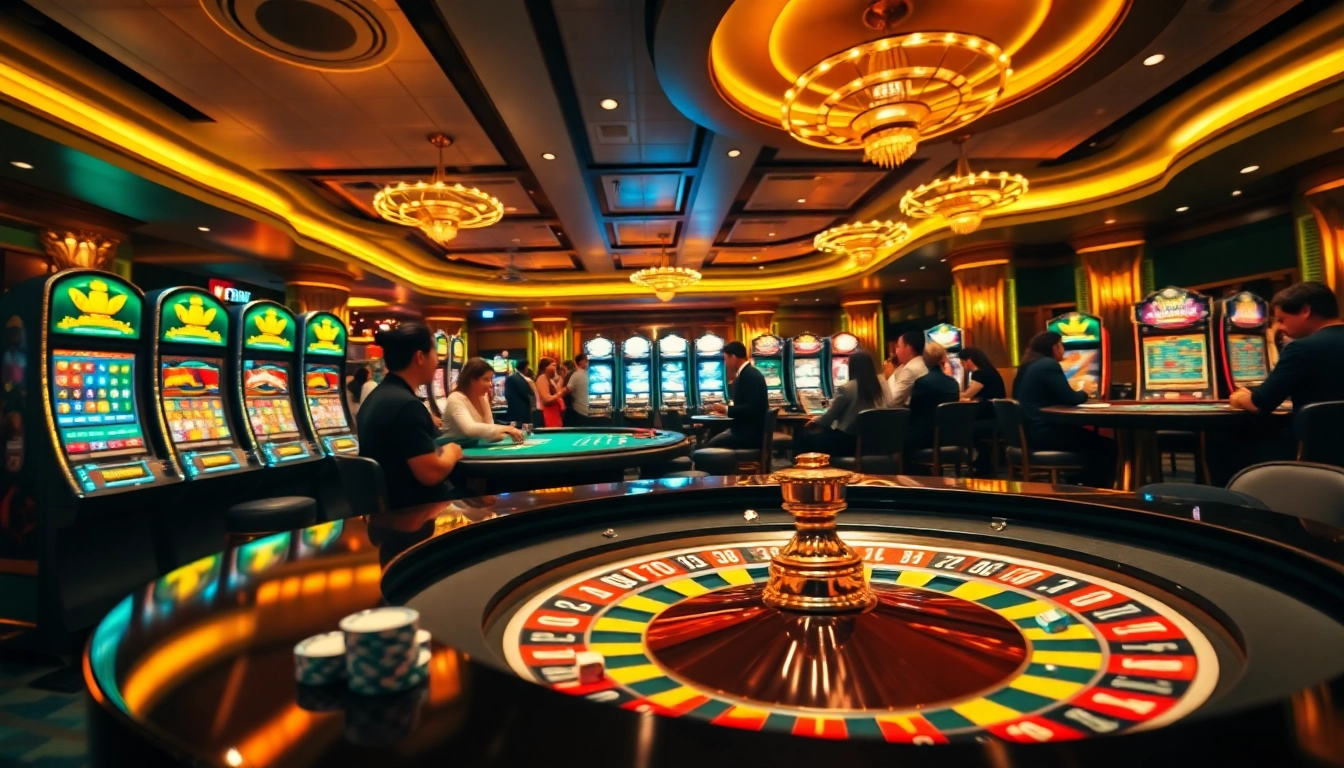 Découvrez l'environnement palpitant du meilleur casino en ligne avec des joueurs à des tables vibrantes.