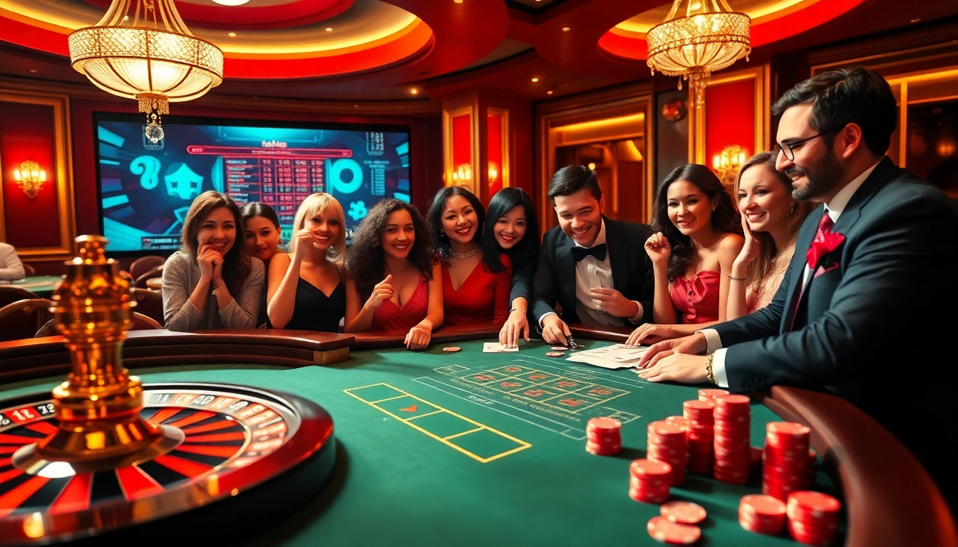 Adegan kasino yang menarik di jmacdonaldphoto.com yang menampilkan pemain menikmati kegembiraan roulette dan poker.