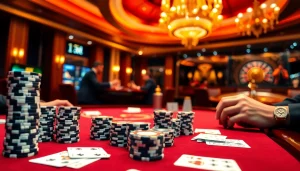 Participez à un jeu palpitant au meilleur casino en ligne avec des tables de poker luxueuses et des roues de roulette vibrantes.