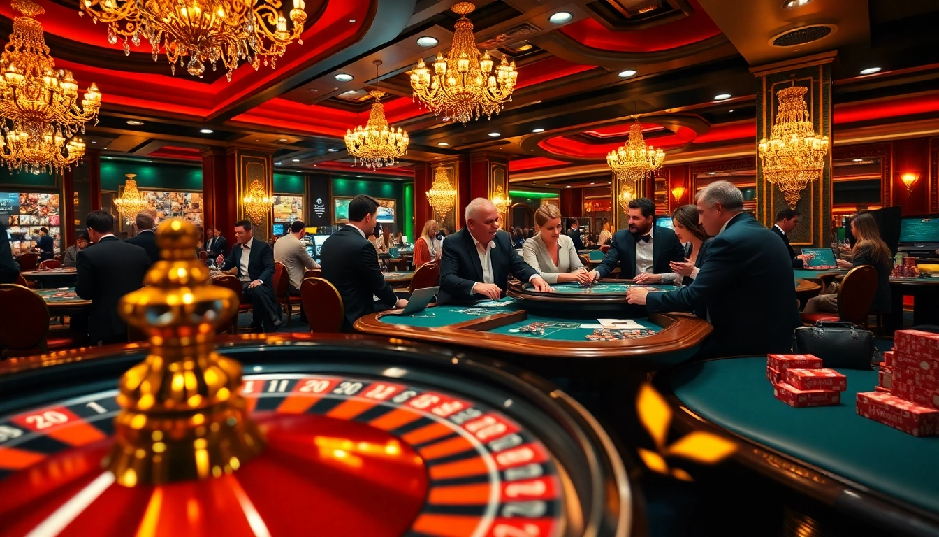 Joueurs engagés au meilleur casino en ligne profitant de jeux de table palpitants.