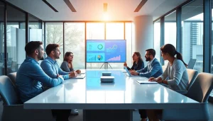 Team collaboration on Acquisition Planning in a bright modern conference room.