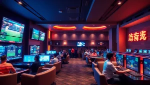 Vibrant betting lounge showcasing safe and enjoyable gaming experiences at 슈어맨.