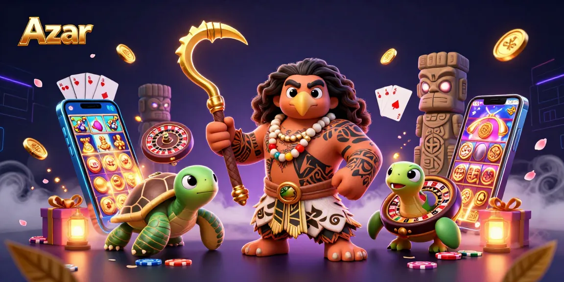 Engage with the Azar platform showcasing colorful slot games and dynamic interaction.