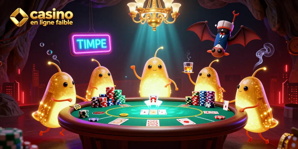 Jouez à casino en ligne fiable, ambiance lumineuse avec vers luisants et un croupier chauve-souris.