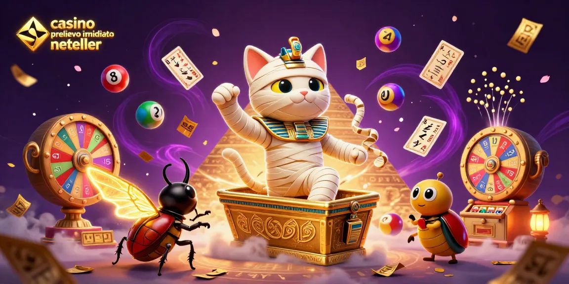 Gioca con prelievo immediato Neteller nei casinò avventurosi con una mummia egiziana!
