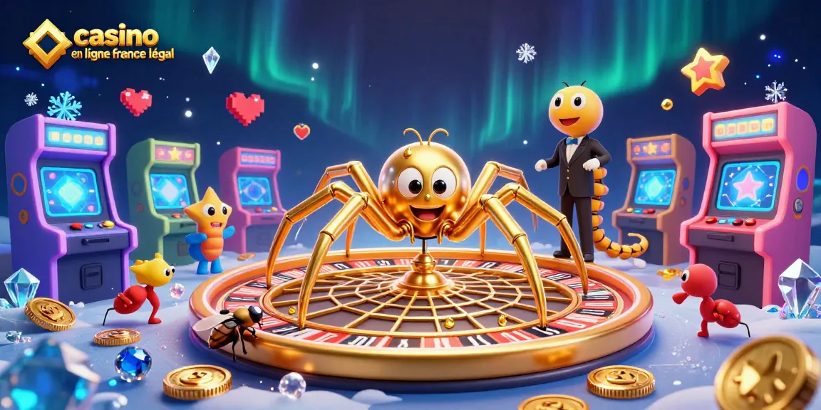 Placer des paris au casino en ligne France légal avec une ambiance colorée et dynamique.
