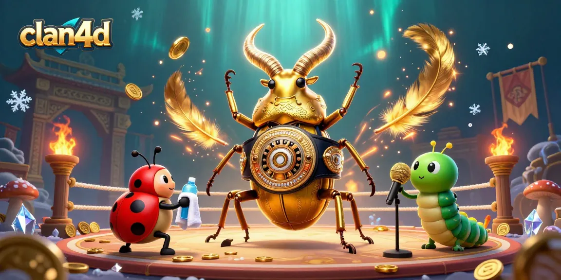 Engage in thrilling gameplay with clan4d, featuring unique giant beetle characters and dynamic casino elements