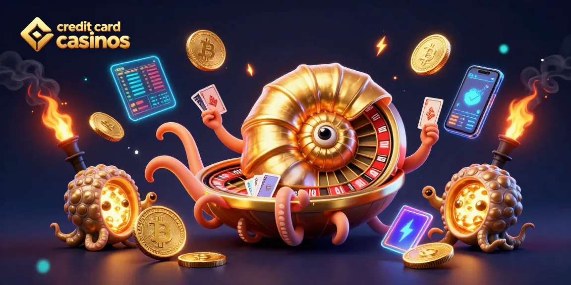 Engage with credit card casinos in an ultra-detailed 3D illustration showcasing a vibrant casino experience.