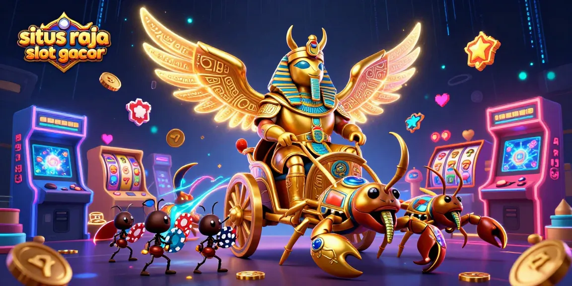 Permainan nyata situs raja slot gacor dengan simbol slot dan atribut kasino lainnya