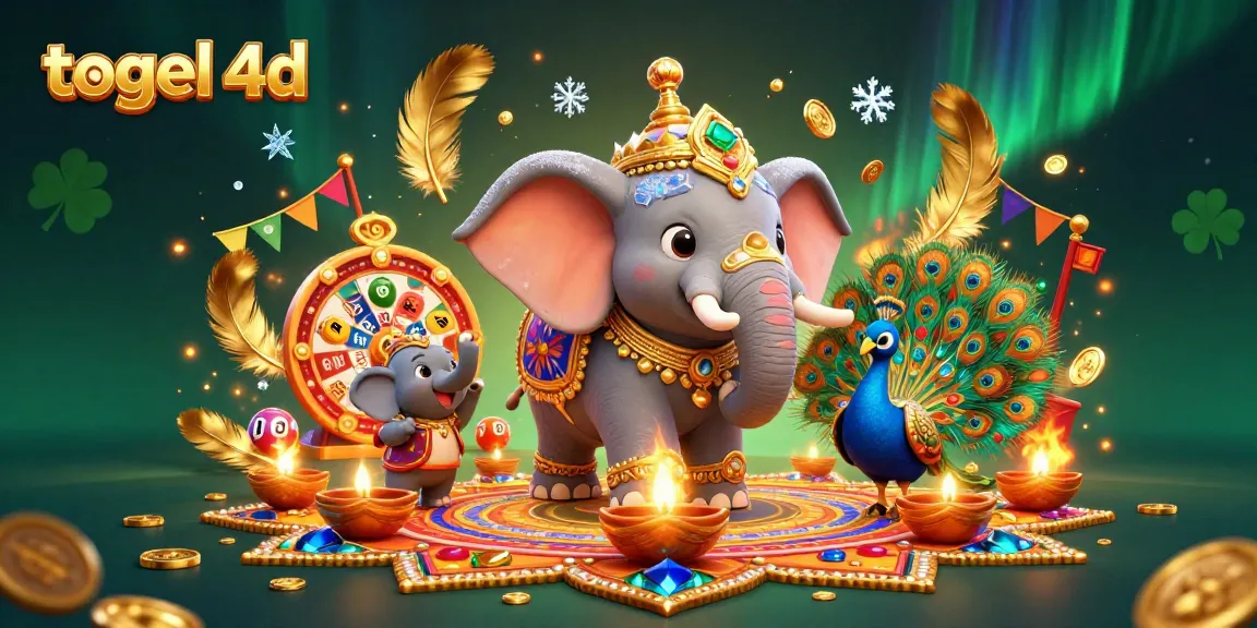 Experience the excitement of togel 4d with vibrant characters and dynamic gaming elements in a rich illustration.