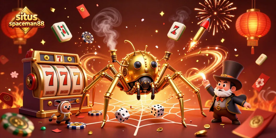Spin and win with situs spaceman88 in an exhilarating 3D casino scene full of energy and excitement.