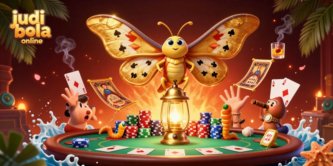 Experience judi bola online with a vibrant illustration of casino scenes and characters, showcasing thrilling gameplay.