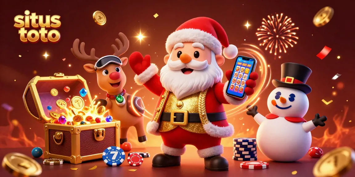 Experience the thrill of situs toto slots with Santa and his casino friends celebrating wins